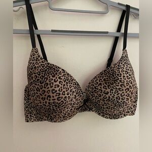 Kathy Ireland Animal Print Underwire, Lightly Padded Bra, Size: 36D